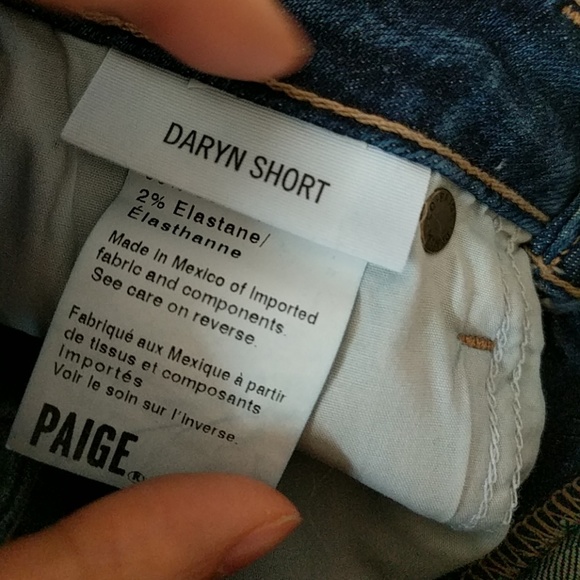 Paige Daryn Cutoff Jean Denim Shorts Cortez - Picture 4 of 4